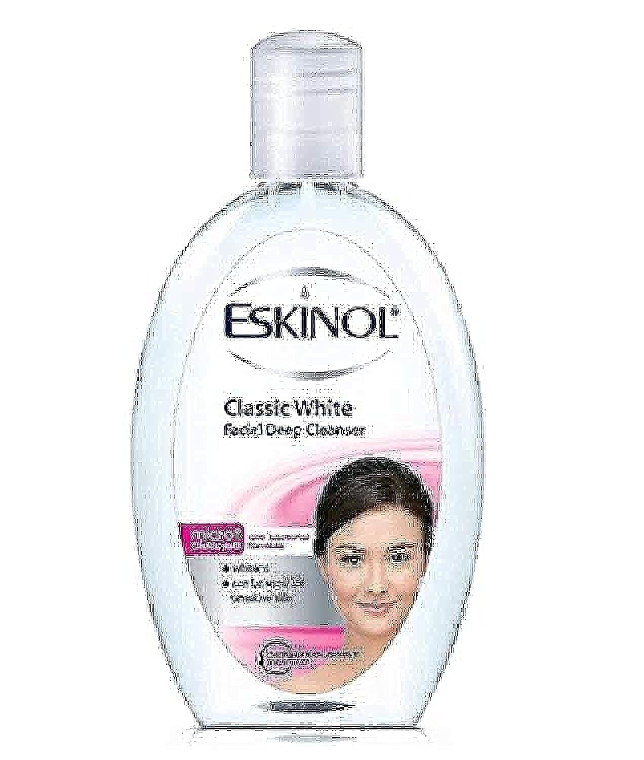 Eskinol Naturals Nettoyant Visage Classic Clear, bouteille 225 ml favorise une peau propre.