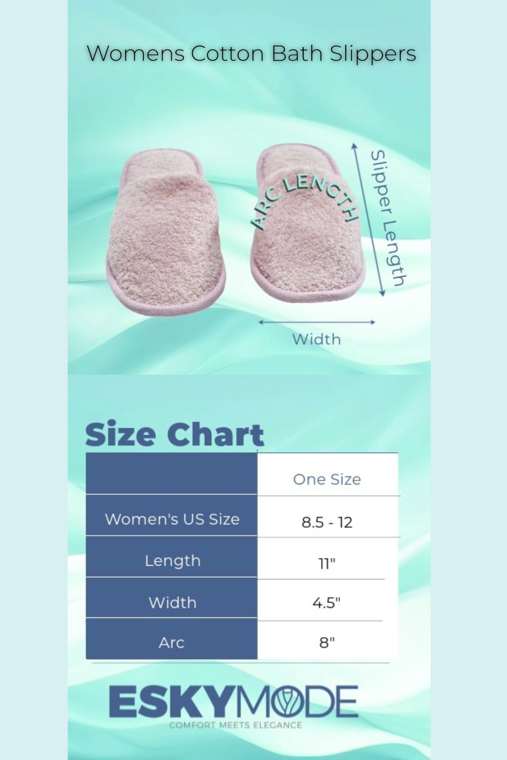 Chaussons ESKYMODE en coton rose - parfait pour spa, hôtel et invités.
