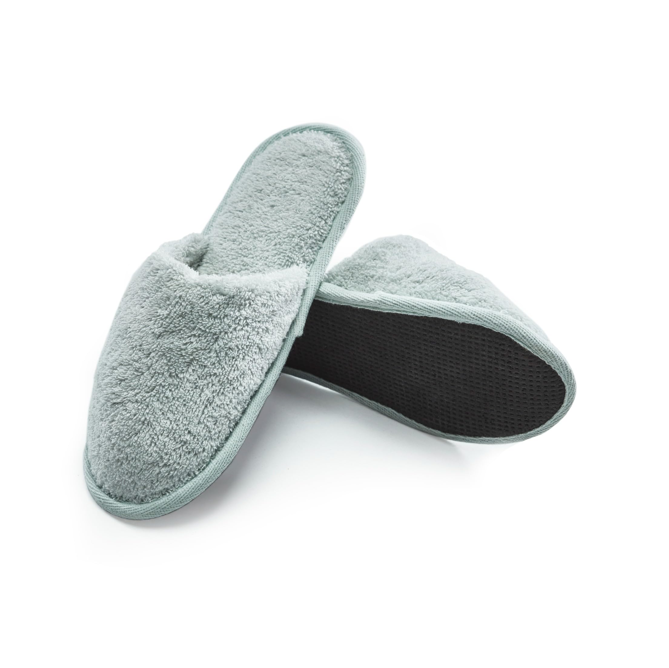 Chaussons ESKYMODE en coton terry pour intérieur, texture absorbante et confort.