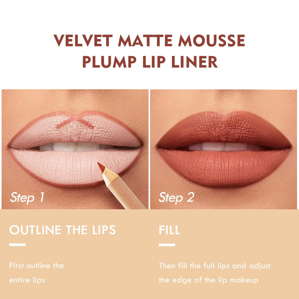 Espoce crayon contour lèvres rouge, couleur vibrante pour mettre en valeur le sourire.