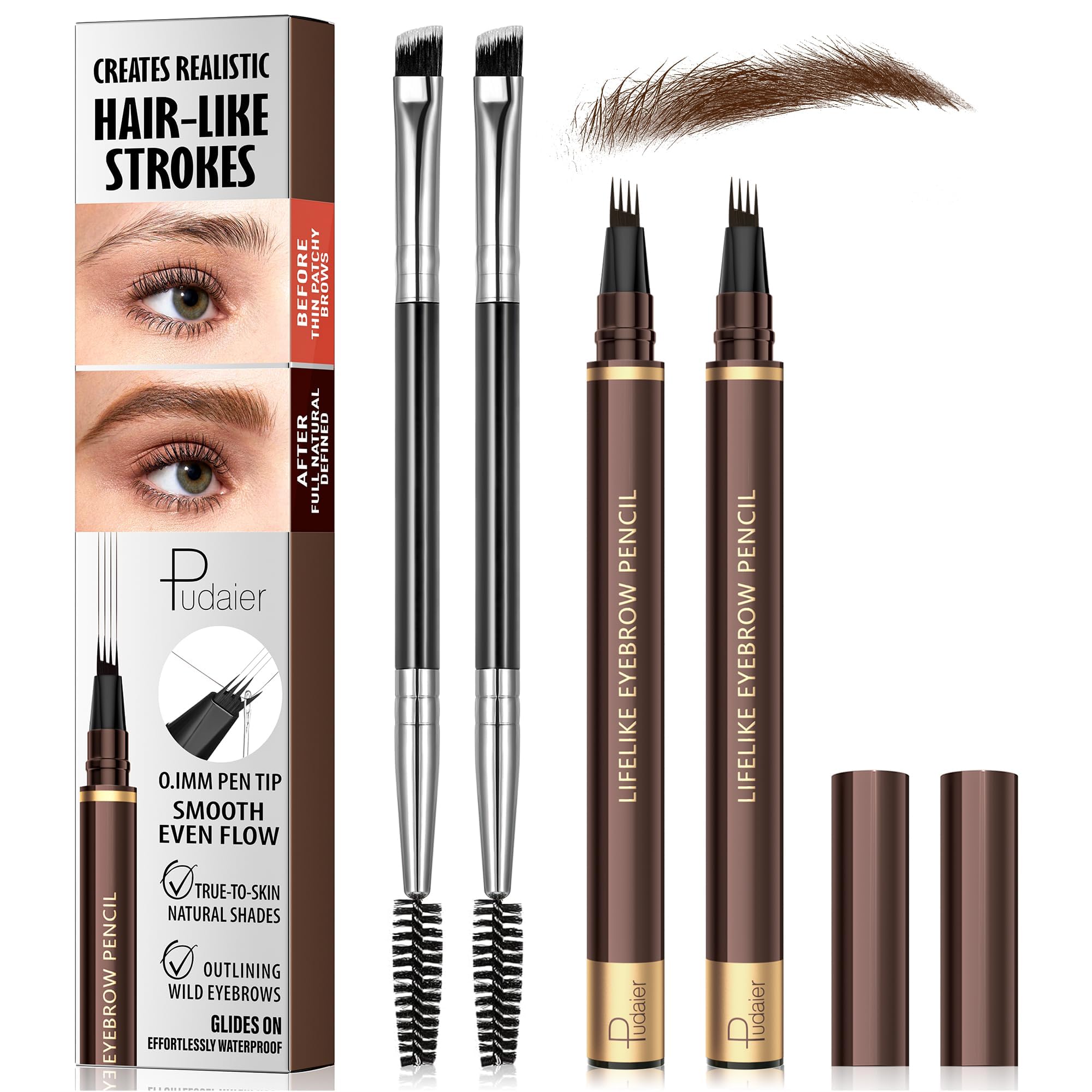 Stylo Espoce à 4 pointes pour des sourcils naturels et précis.