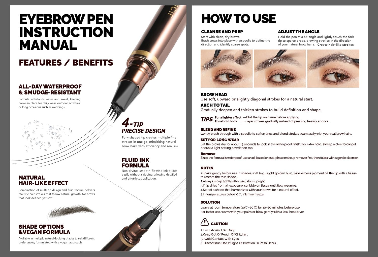 Espoce Stylo Sourcils fluide, n assèche pas et glisse facilement