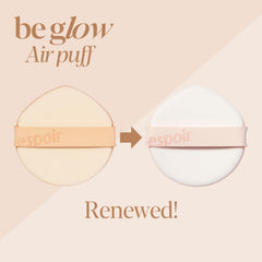 Espoir Be Glow Air Puff, utilisation précise autour des yeux et contours.