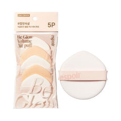 Espoir Be Glow Air Puff ronde, application homogène pour fond de teint.