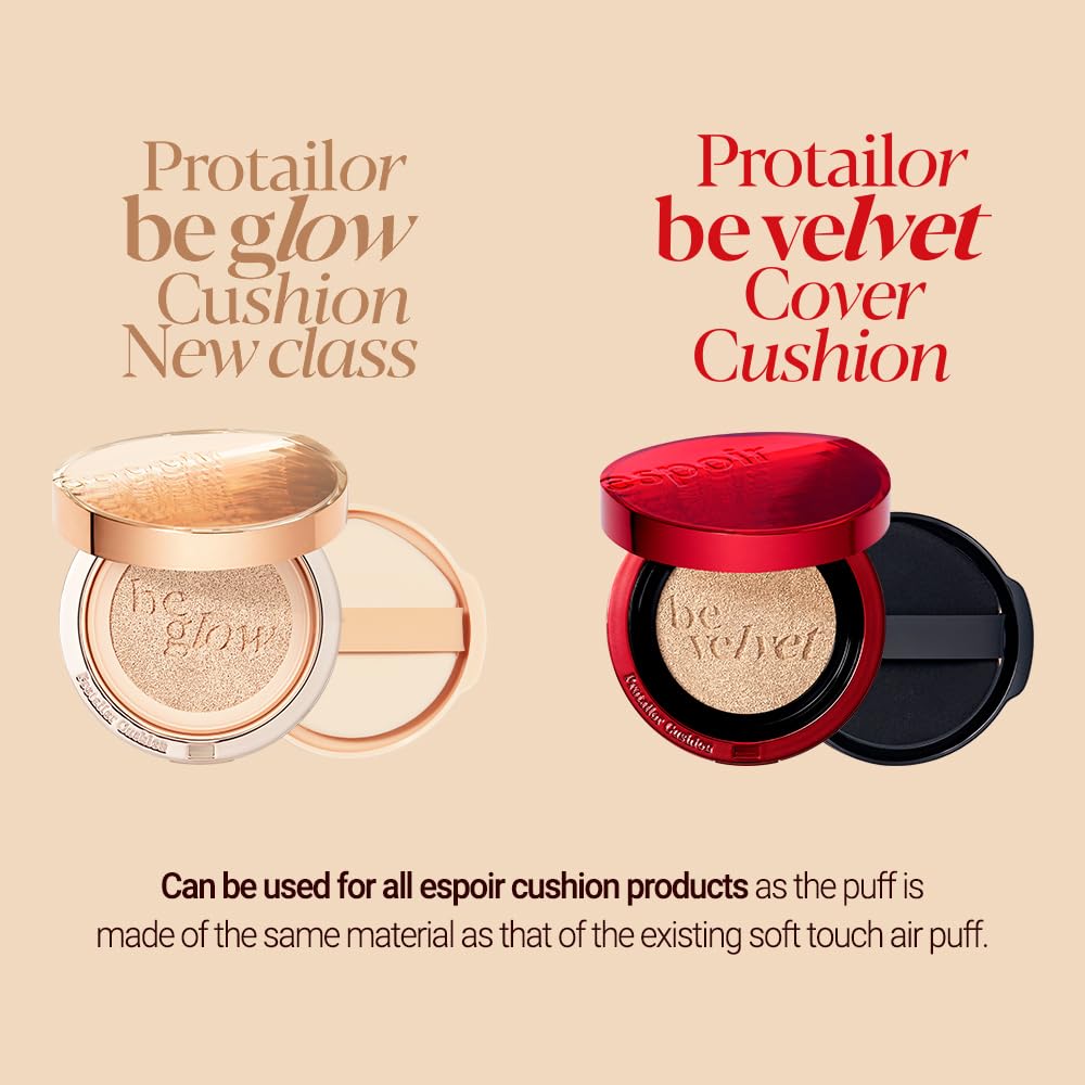 Espoir Be Velvet Air Puff, compatible cushion et autres marques, utilisation flexible.
