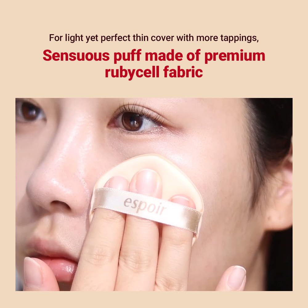 Espoir Be Velvet Air Puff, usage humide ou sec, polyvalence maquillage.