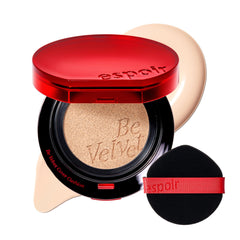 Espoir Be Velvet Cushion Porcelaine emballage: design compact et pratique pour le voyage.