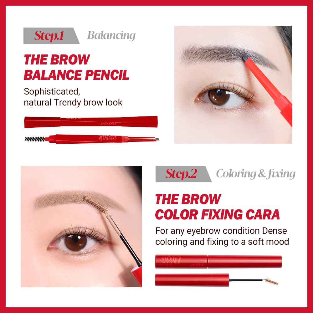 Espoir Brow Balance Pencil 6 Light Taupe gray-toned shade for sophisticated brows.