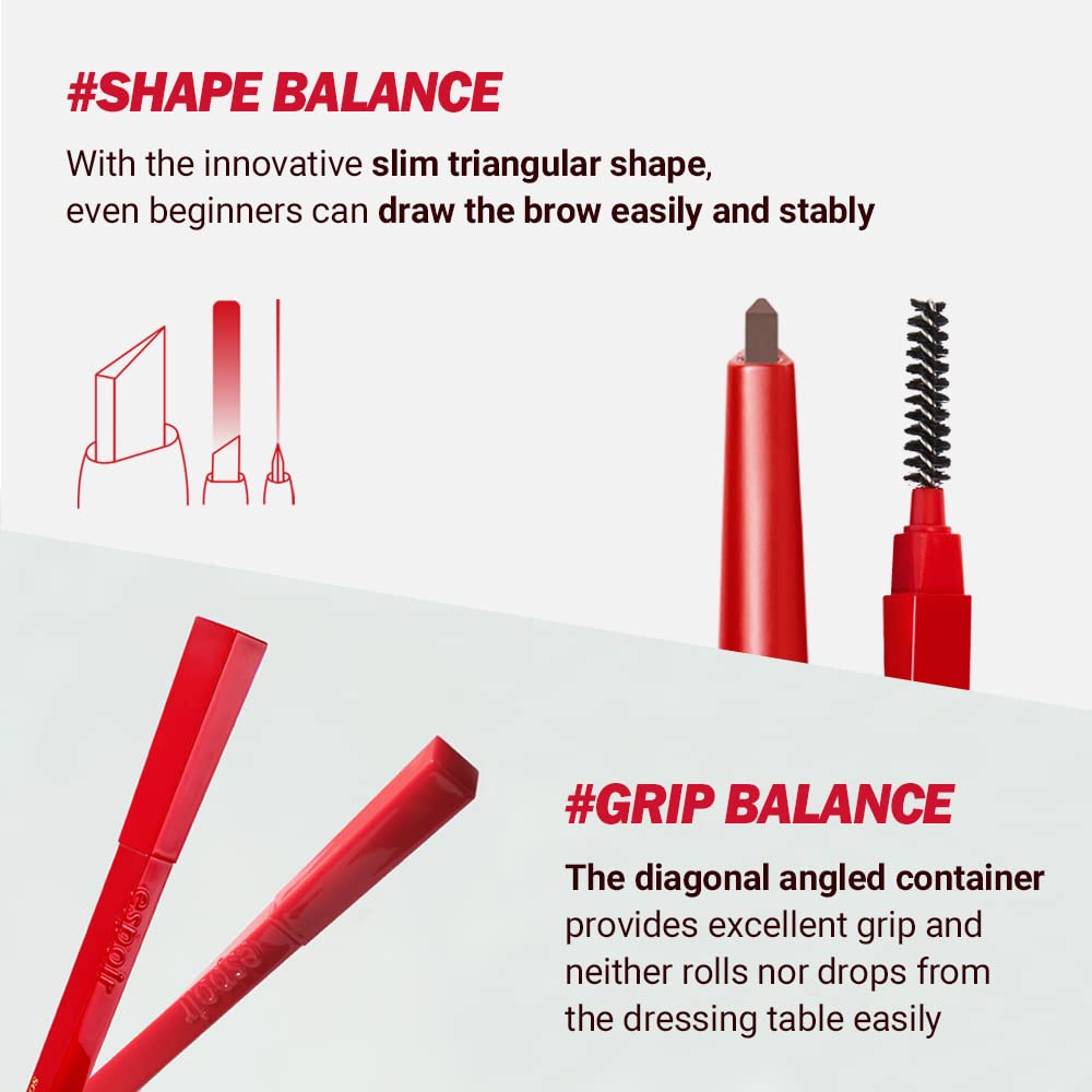Espoir Crayon Sourcils Équilibre 4 Châtain Cendré, capuchon renforcé et durable.