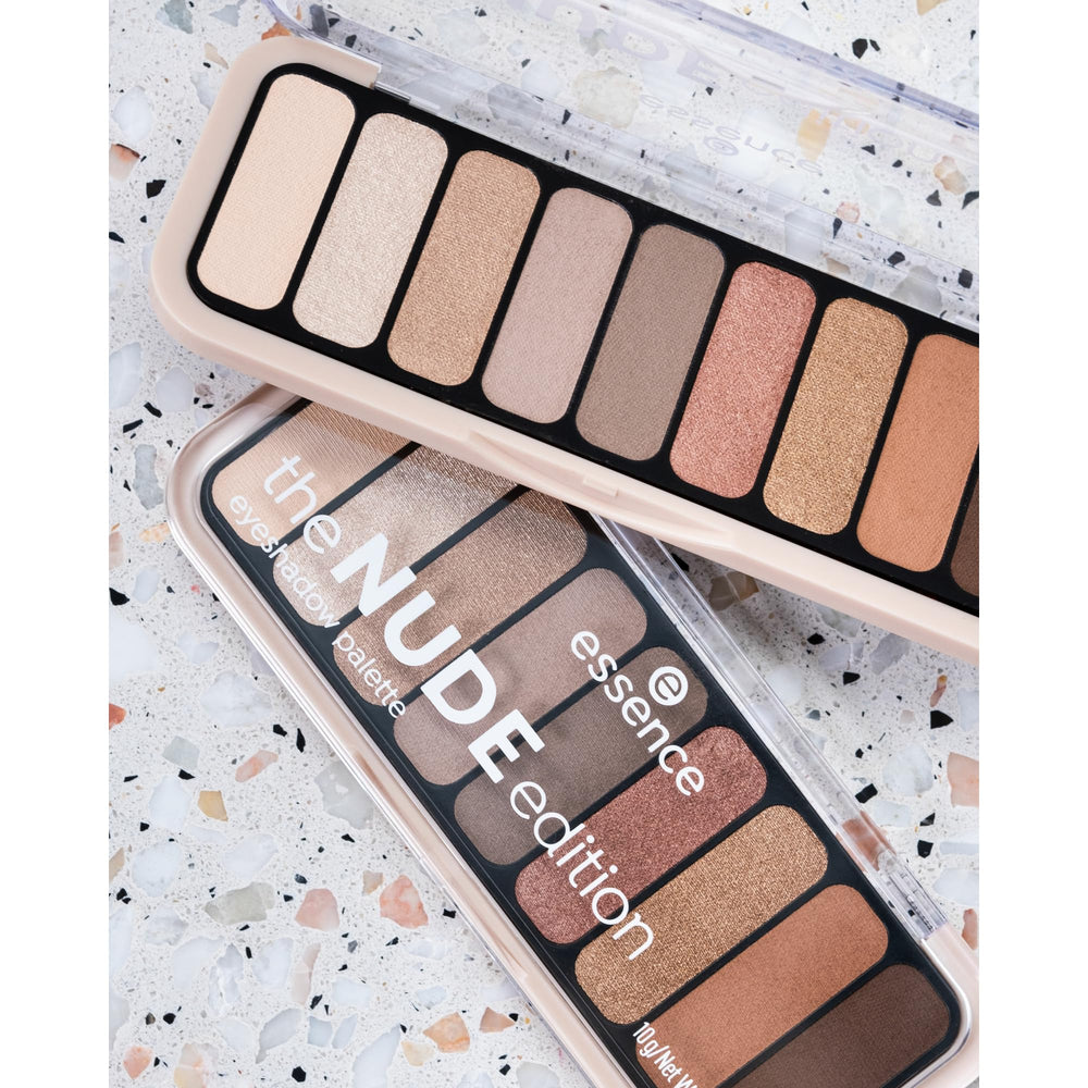 Palette Essence Édition Nude Ombre Marron Chocolat Chaud Matte – base neutre prête à estomper.