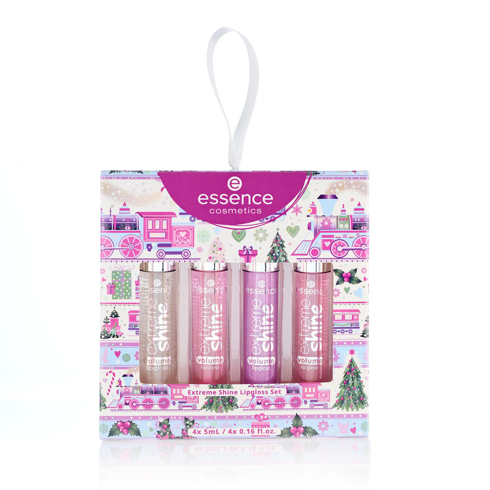 Essence Extreme Shine Lip Gloss 01 swatch on lips for a crystal-clear glossy finish