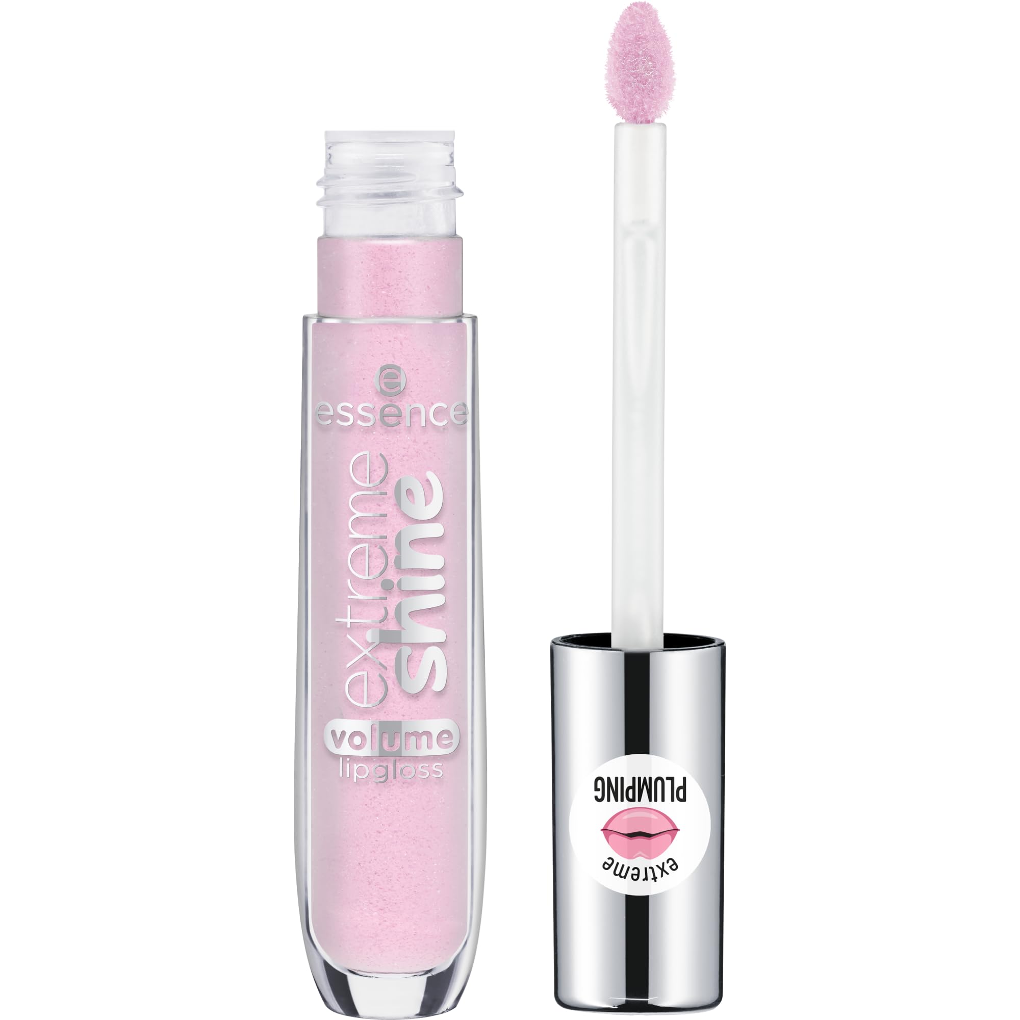 Essence Extreme Shine Lip Gloss close-up on fingers showing color payoff