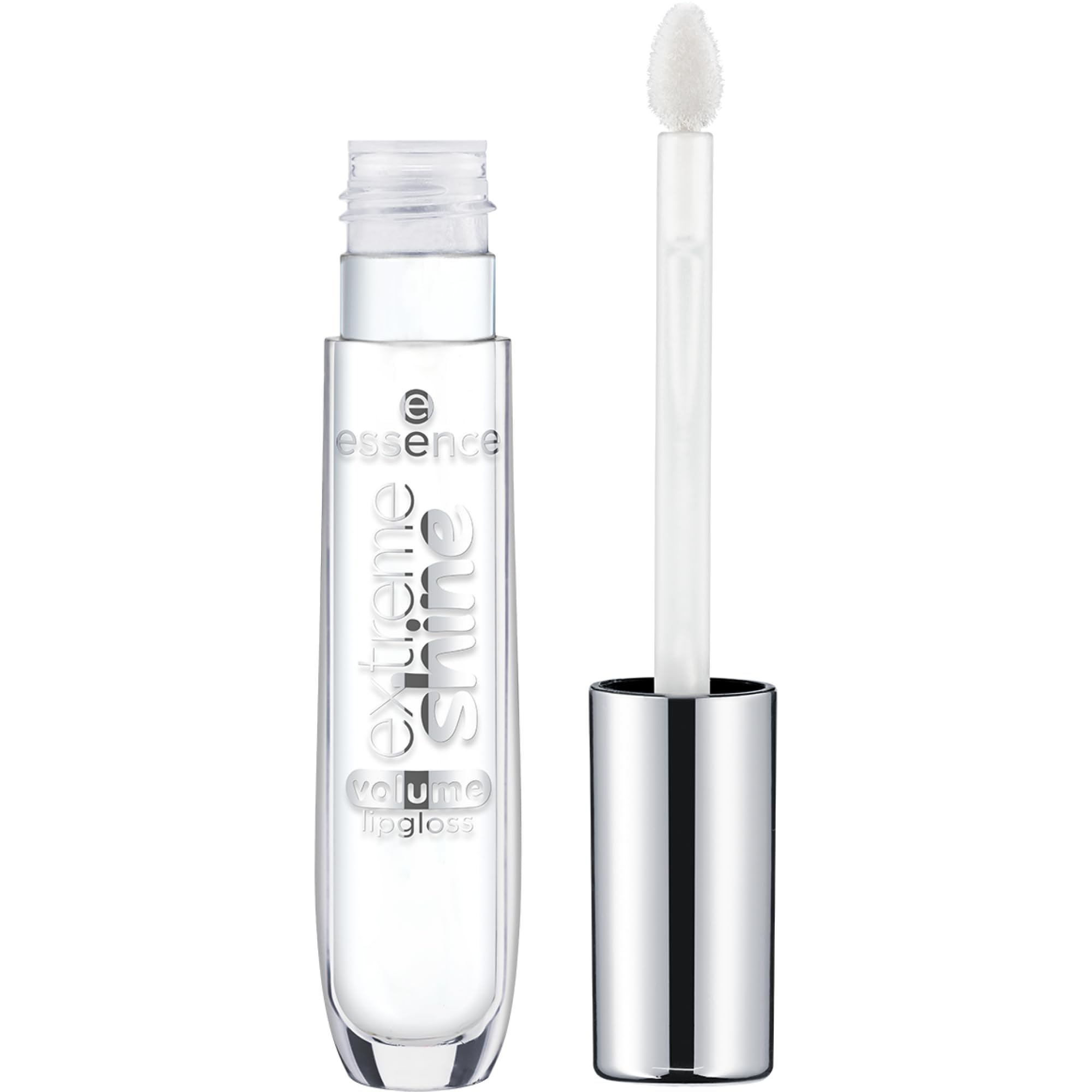 Essence Extreme Shine Lip Gloss holiday look close-up showing glittery finish