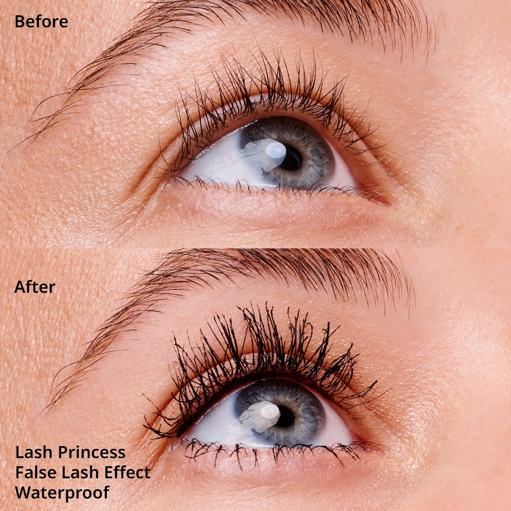 essence Lash Princess waterproof formula delivers long-lasting lashes in wet conditions.