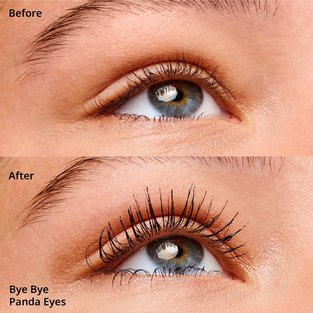 Essence mascara en tubes, brosse précise pour cils volumineux et séparés.