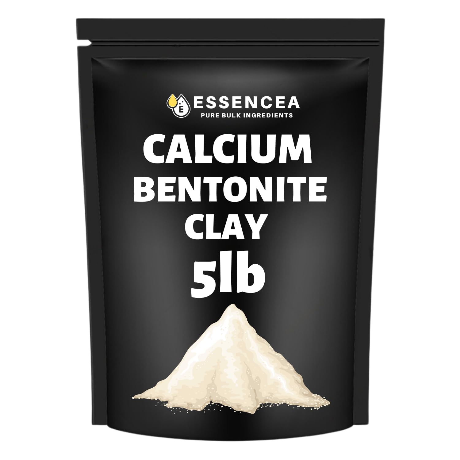 Essencea Calcium Bentonite – poudre pure pour un nettoyage en profondeur de la peau.