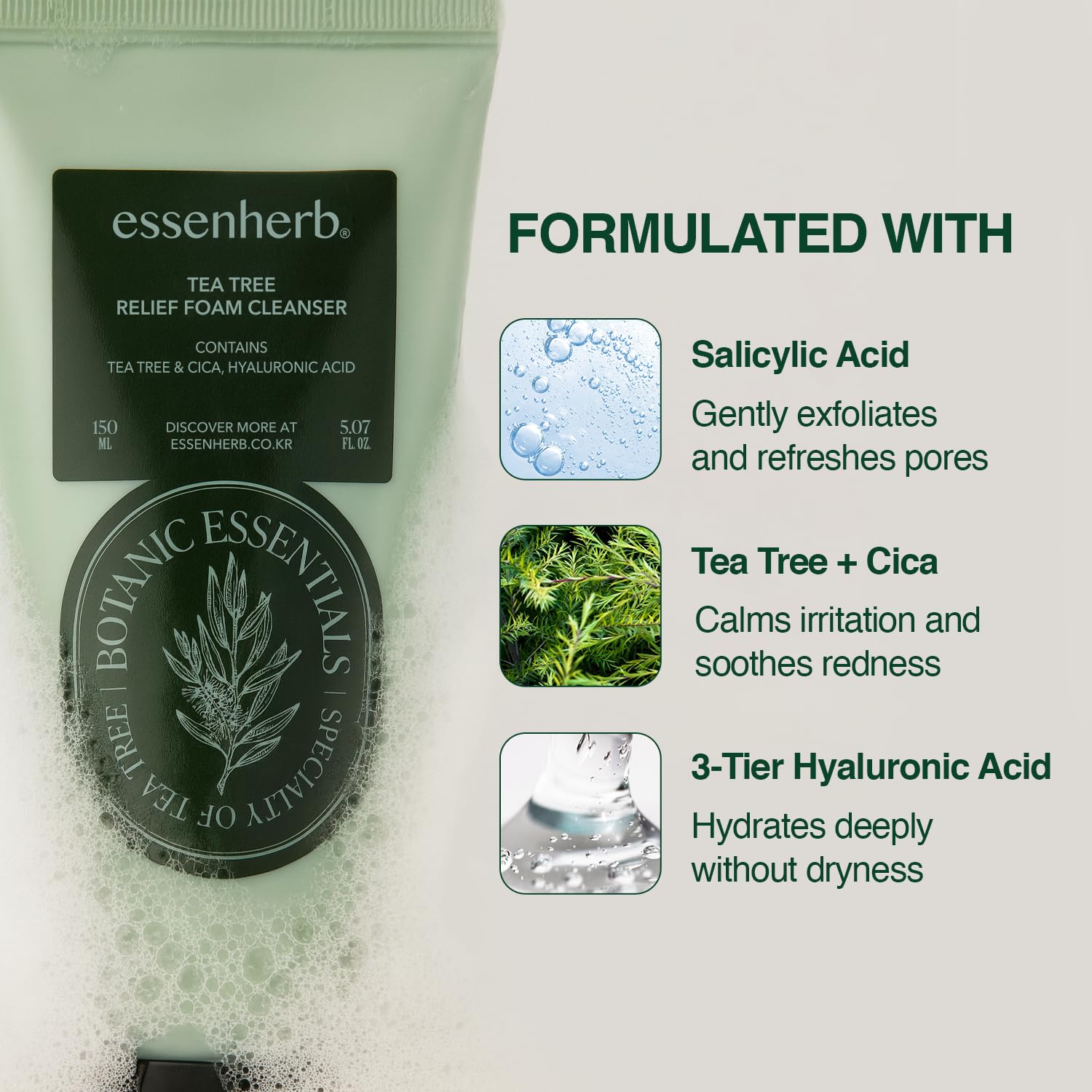 Acide hyaluronique multi-poids offrant hydratation en profondeur.