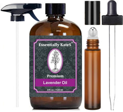 Essentially KateS Lavande, bouteille-pipette en verre pour aromathérapie et détente quotidienne.