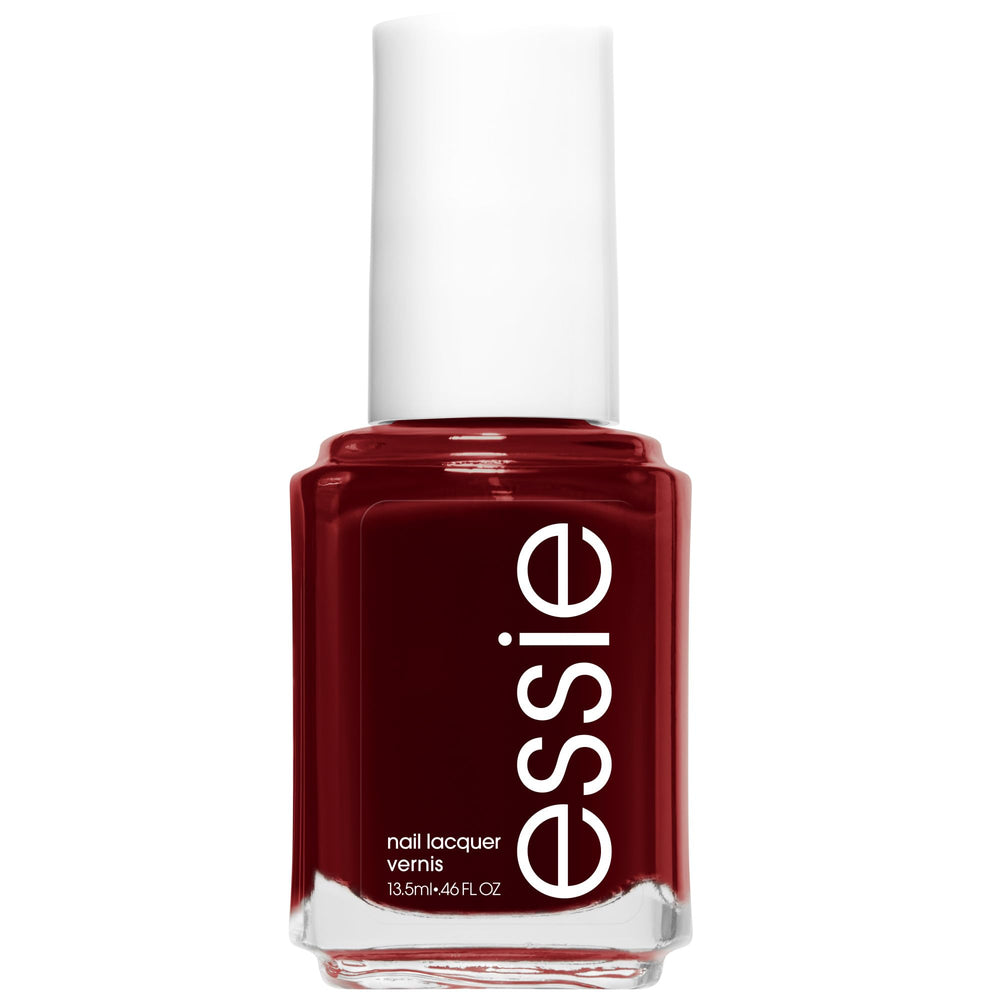 Vernis essie Bordeaux profond, fini brillant pour soirée.