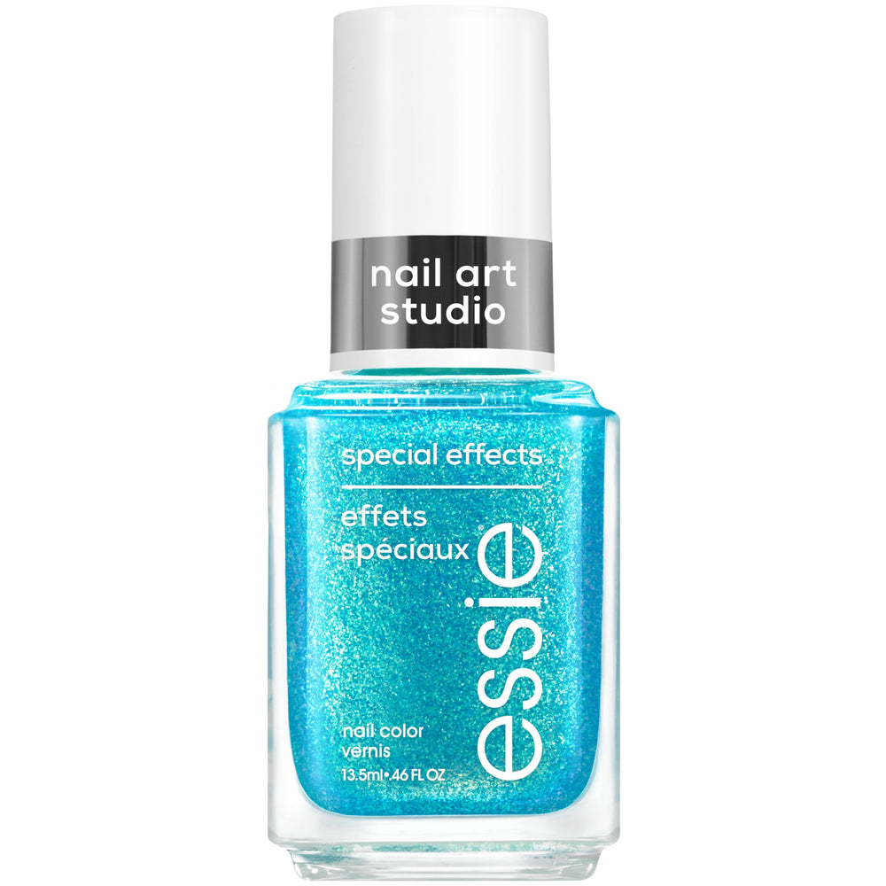 Essie Bouteille Effets Spéciaux bleu-perle prête pour un look nacré.