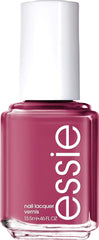 Vernis essie Drive-In & Dine en flacon, couleur framboise, fini crème pour une couvrance homogène.