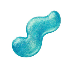 Échantillon bleu-perle montrant les perles brillantes et l'effet subtil.