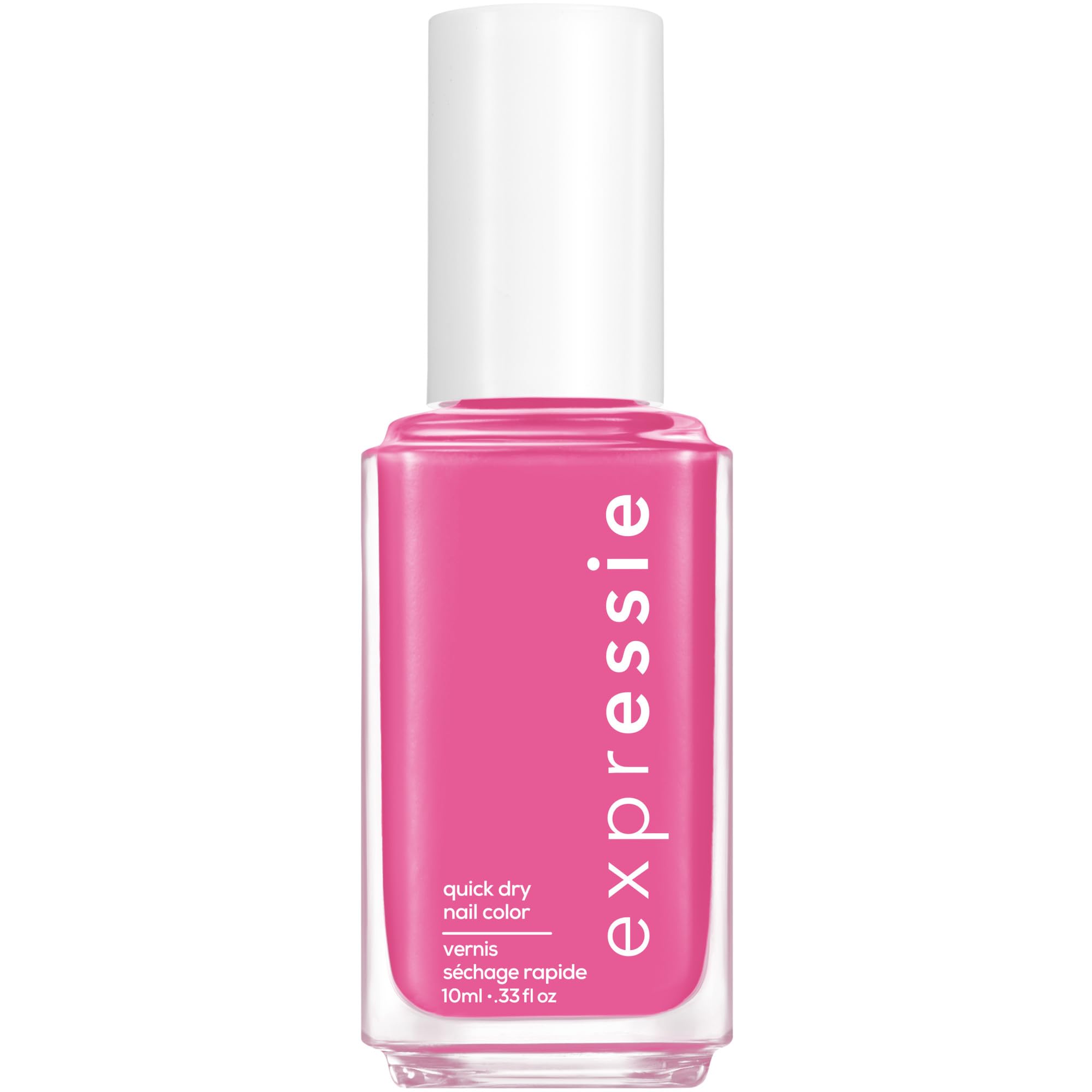 Essie Expressie Trick Clique rose chaud prêt à sécher rapidement.