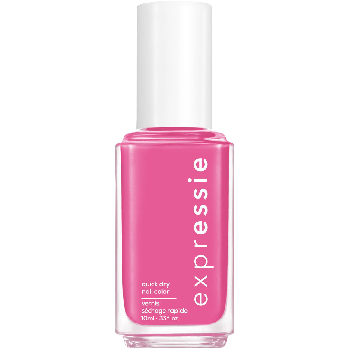 Essie Expressie Trick Clique rose chaud prêt à sécher rapidement.