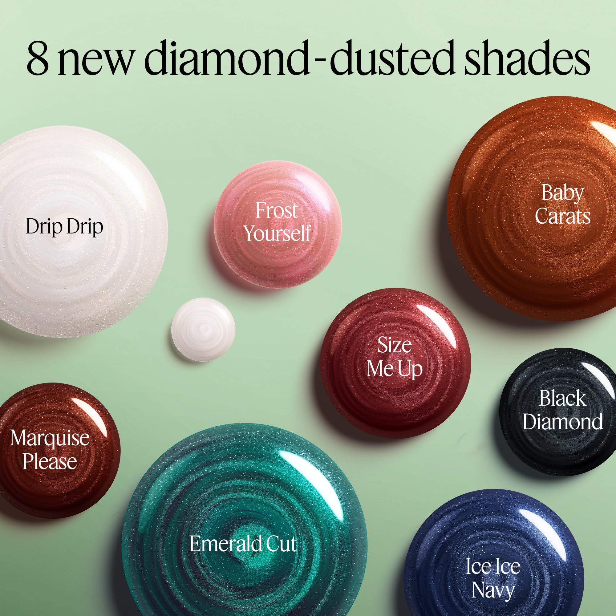 essie gel couture diamond-dusted finish adds luxe sparkle to nails