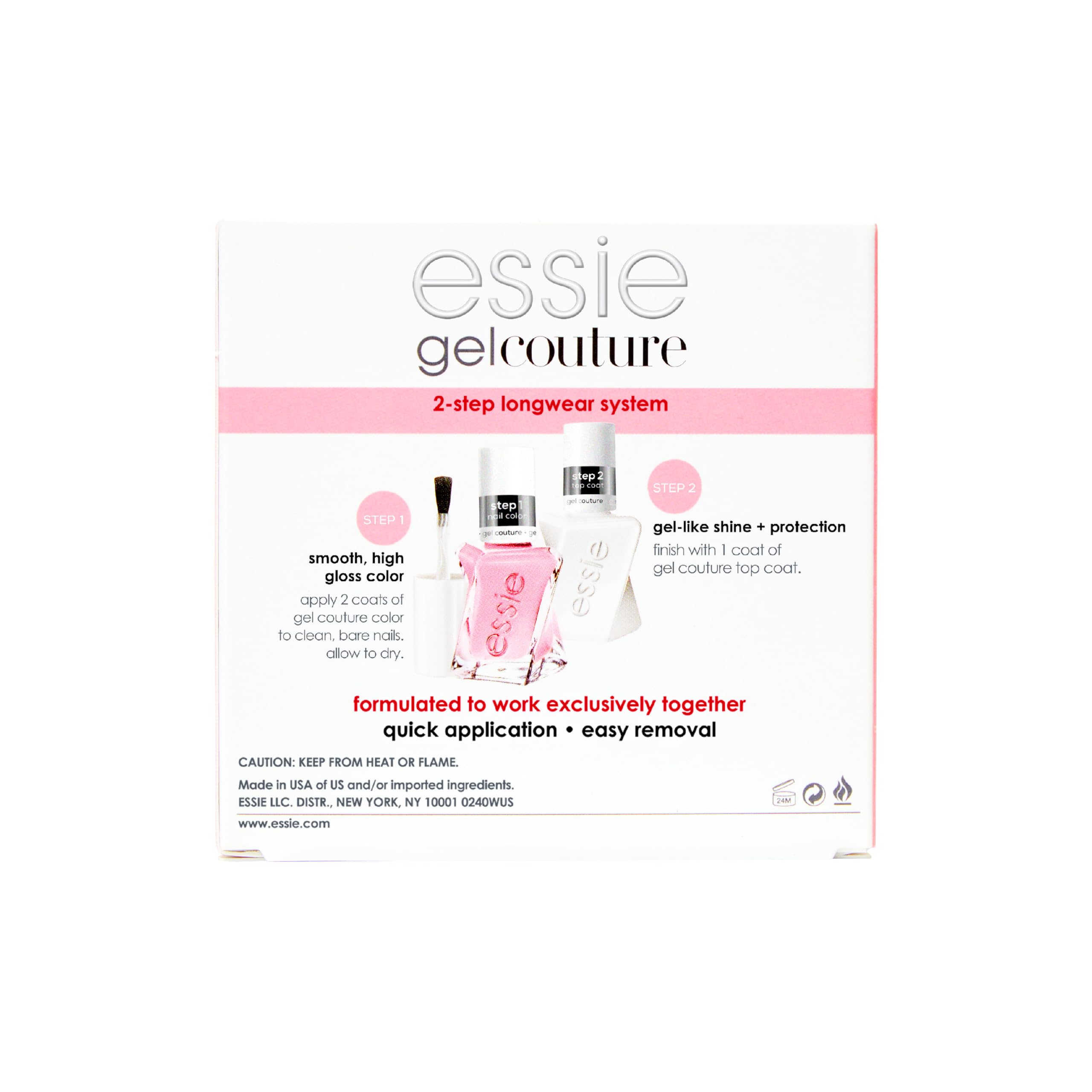 essie gel couture Inside Scoop kit removal is simple with regular polish remover.