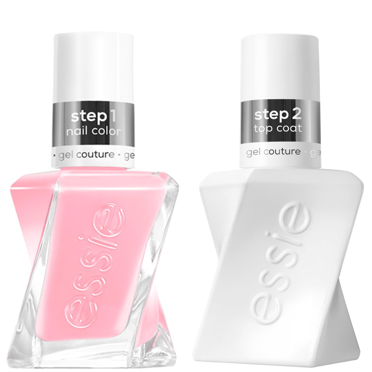 essie gel couture Inside Scoop kit pink nail polish for longwear color.