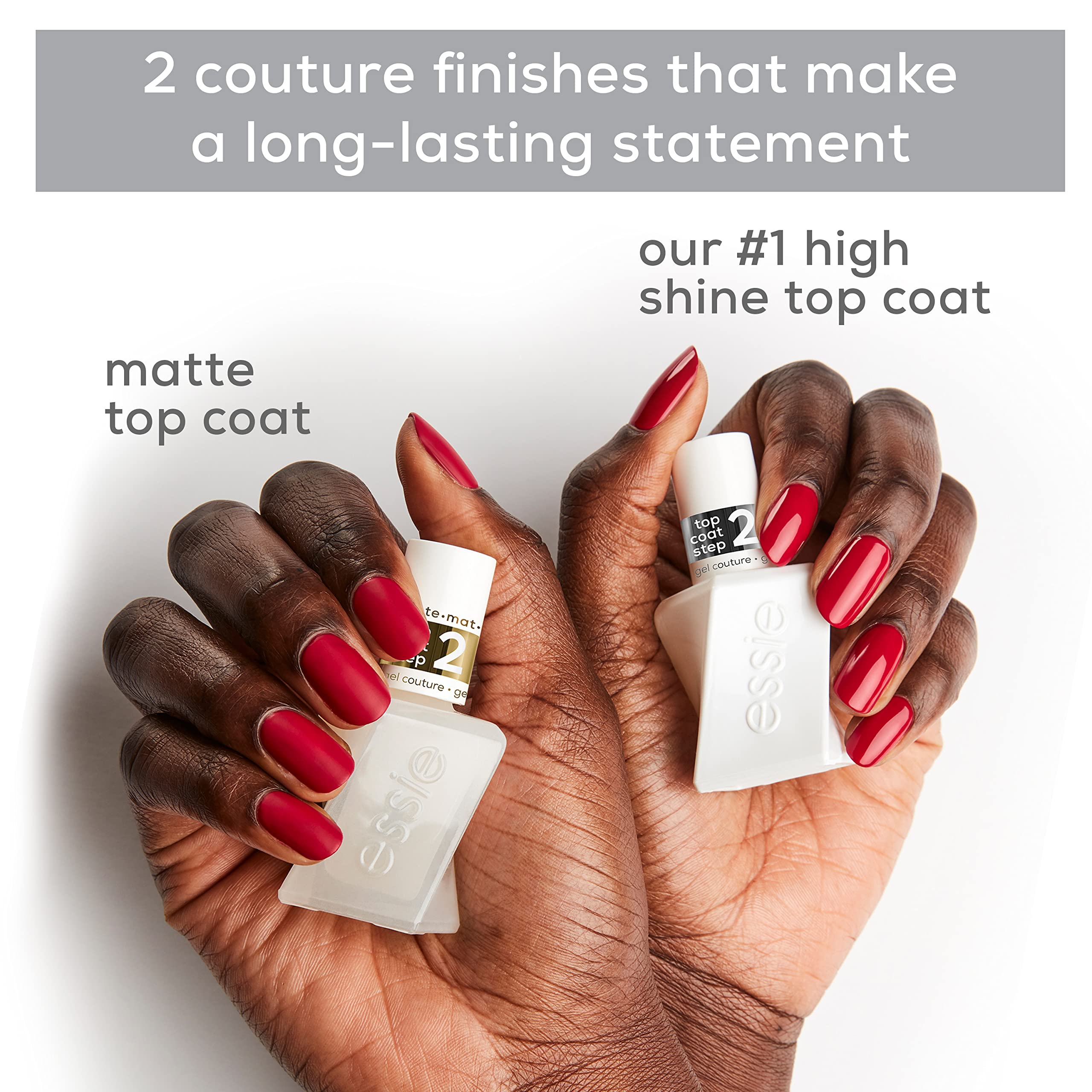 Essie Gel Couture: manucure maison élégante en deux étapes simples.