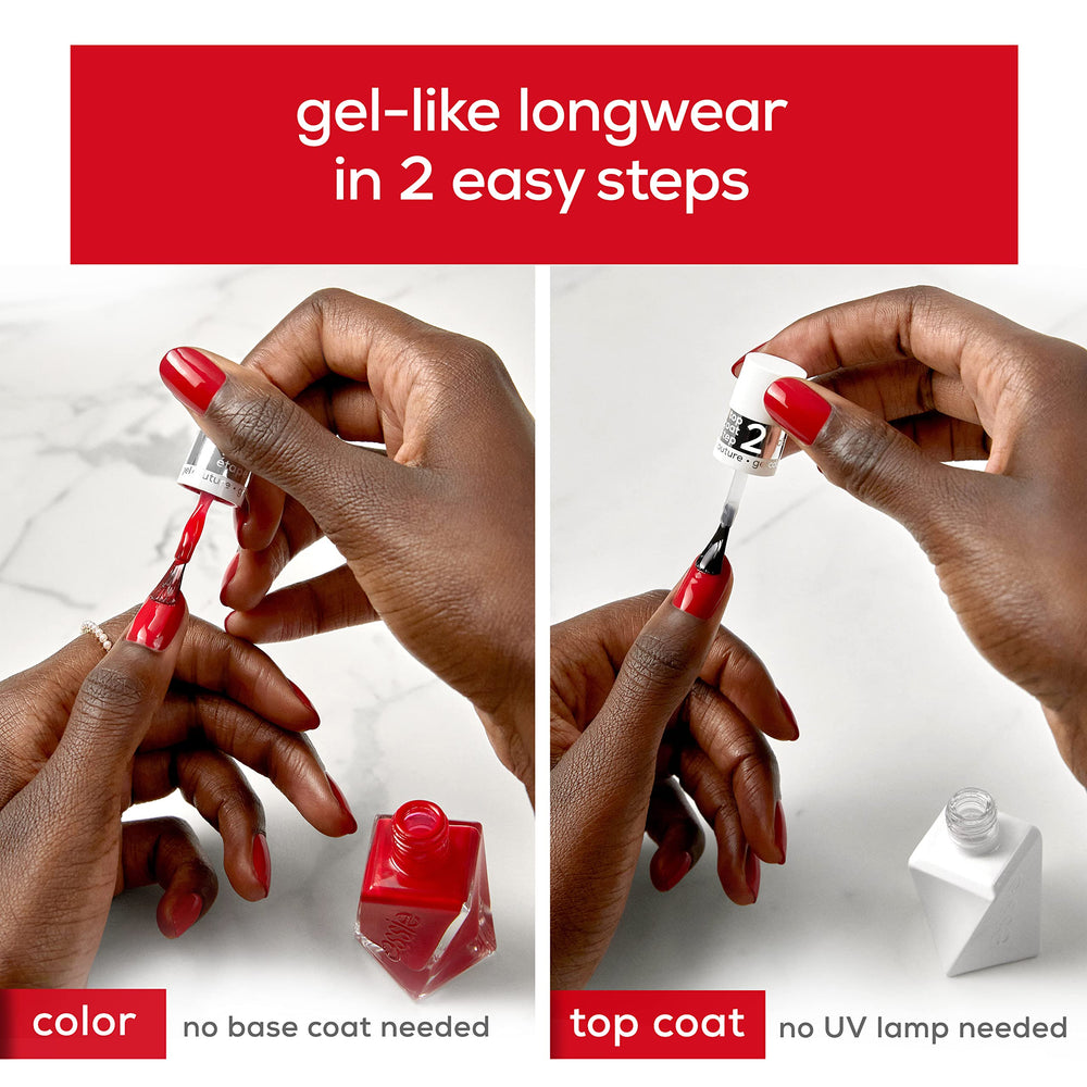 essie Gel Couture Perfect Posture – retrait facile avec dissolvant acétone ou sans acétone