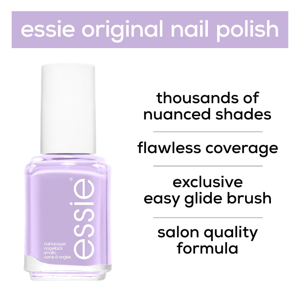 Essie Lilacism, application maison-professionnelle, résultat uniforme et durable.