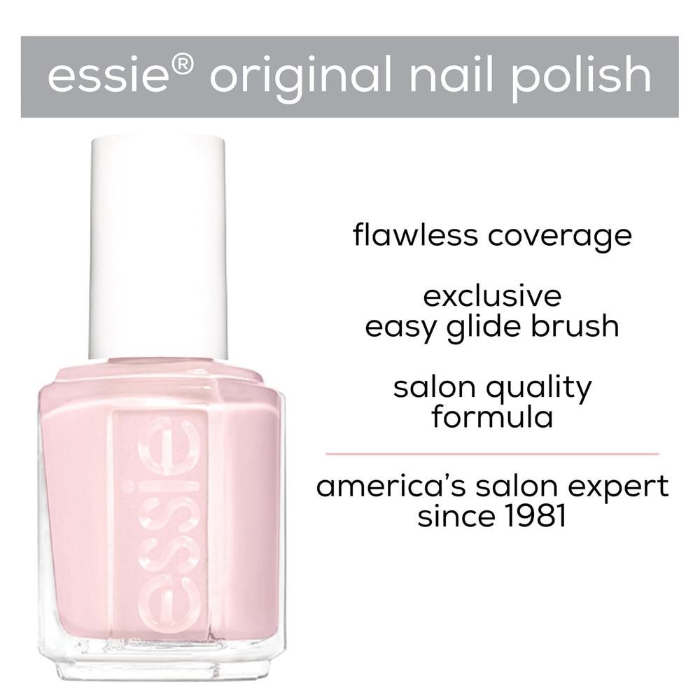 Essie Mademoiselle — surface homogène et séchage rapide.