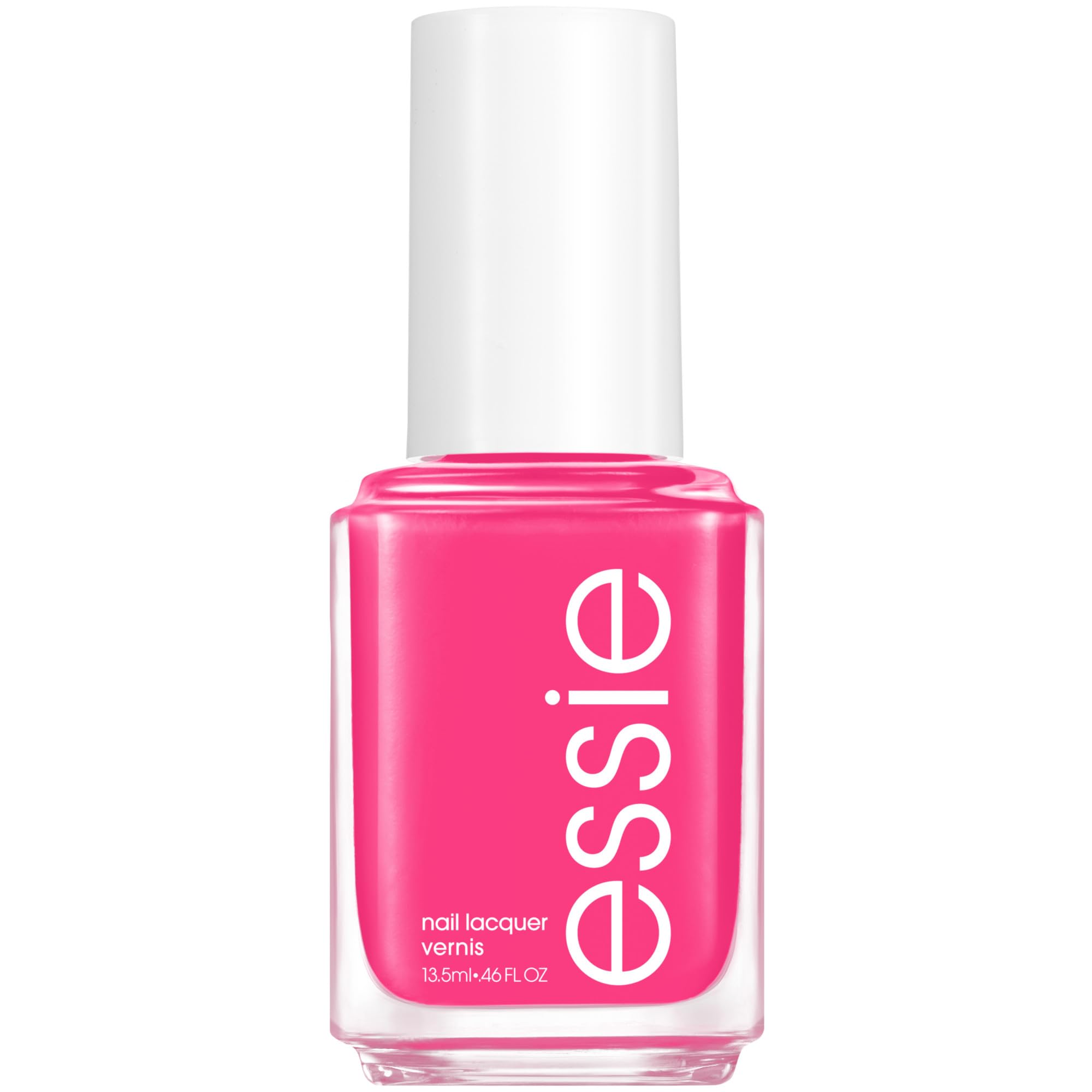 Essie Mod Square, flacon rose vif pour une couleur éclatante.