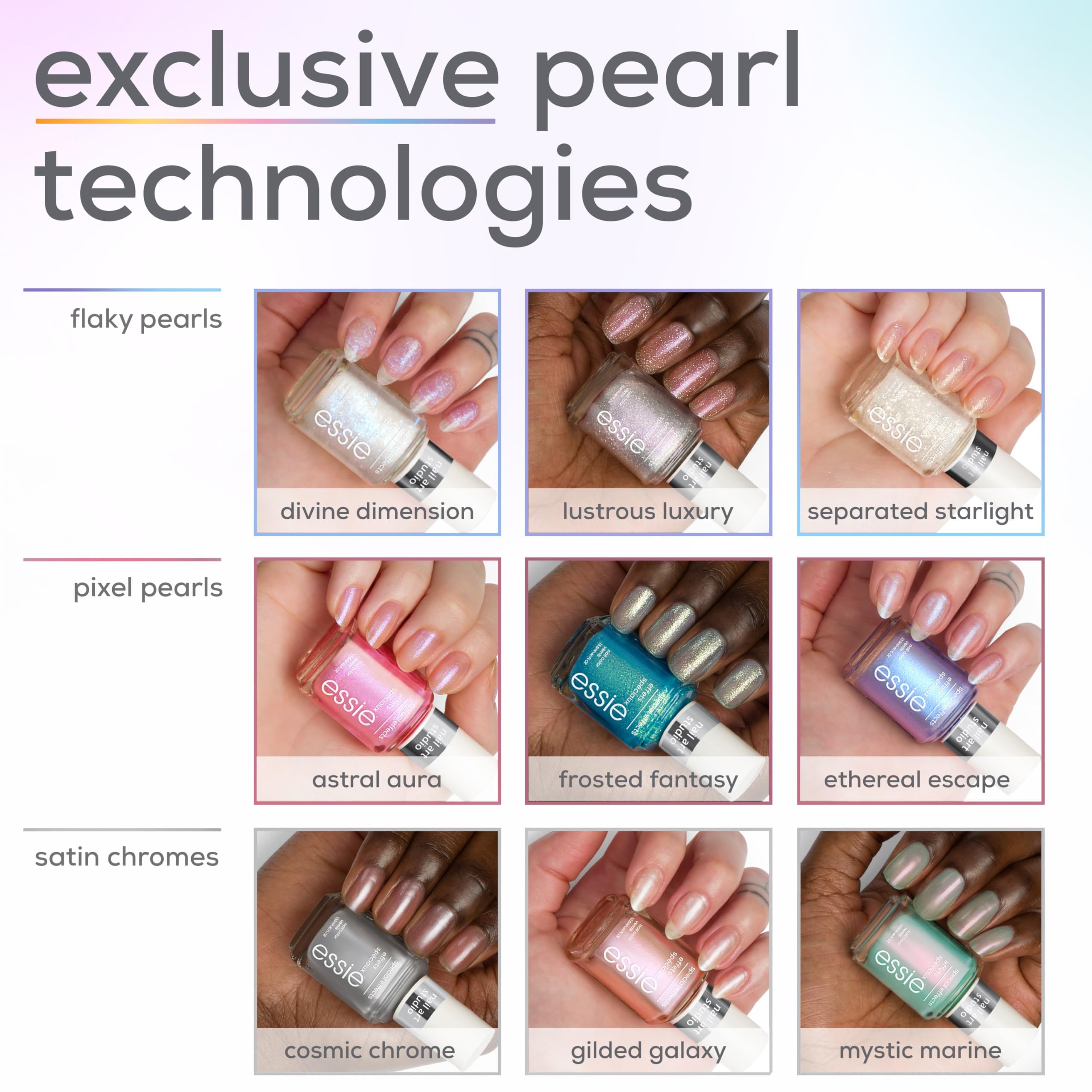 Sur ongles nus ou polies, idéal pour un effet dimensionnel.