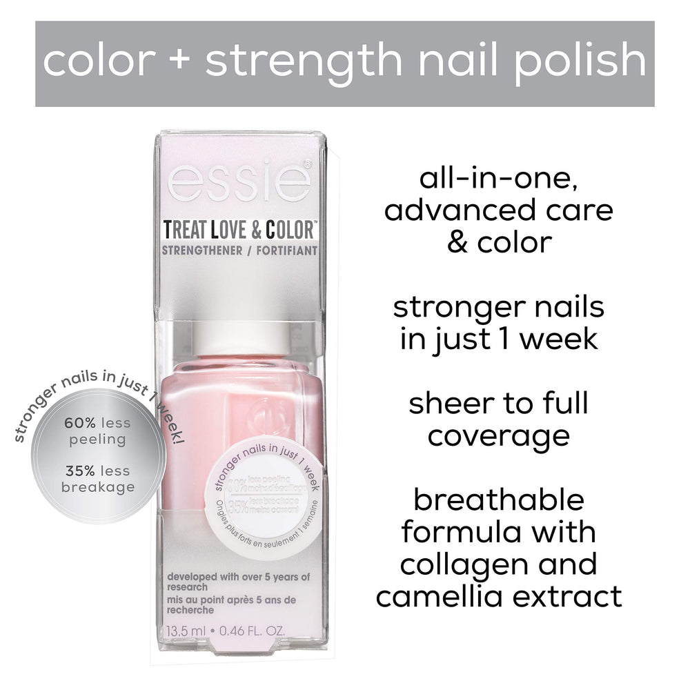 Essie Treat Love & Color, deux couches suffisent pour un rendu uniforme sur ongles nus.