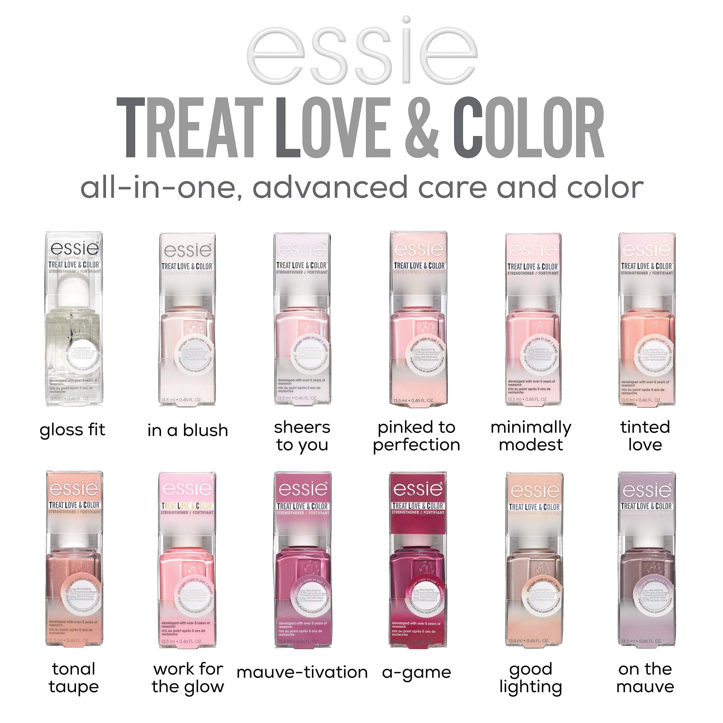 Essie Treat Love & Color, formule au collagène et camélia pour une finition lisse.