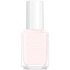 Vernis essie Treat Love et Couleur, bouteille et pinceau, application précise pour une couleur rosée naturelle.