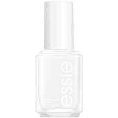 Vernis essie Glossy Shine blanc, fini brillant et couvrance homogène.