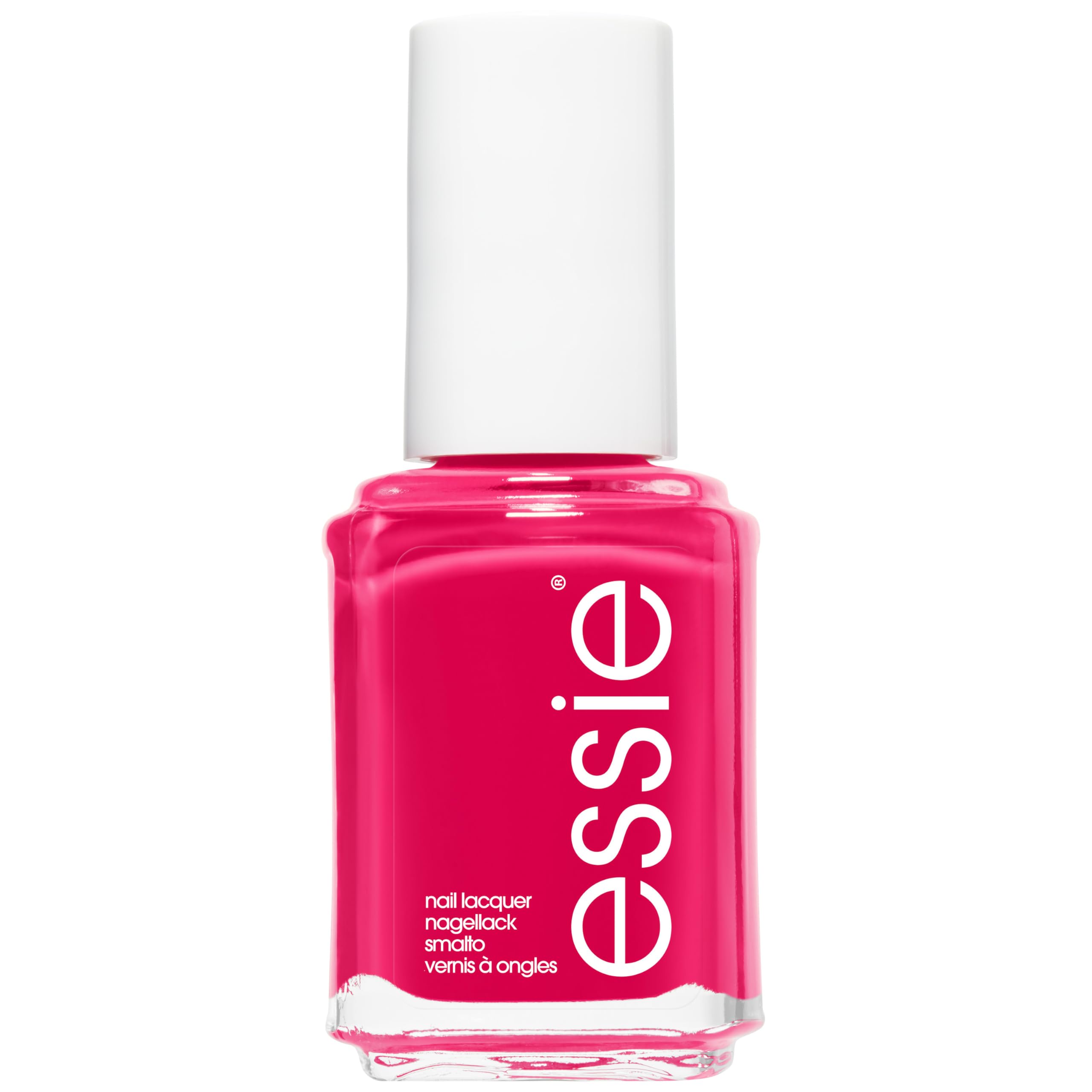 Vernis Essie Watermelon – bouteille colorée pour une manucure estivale et rapide.