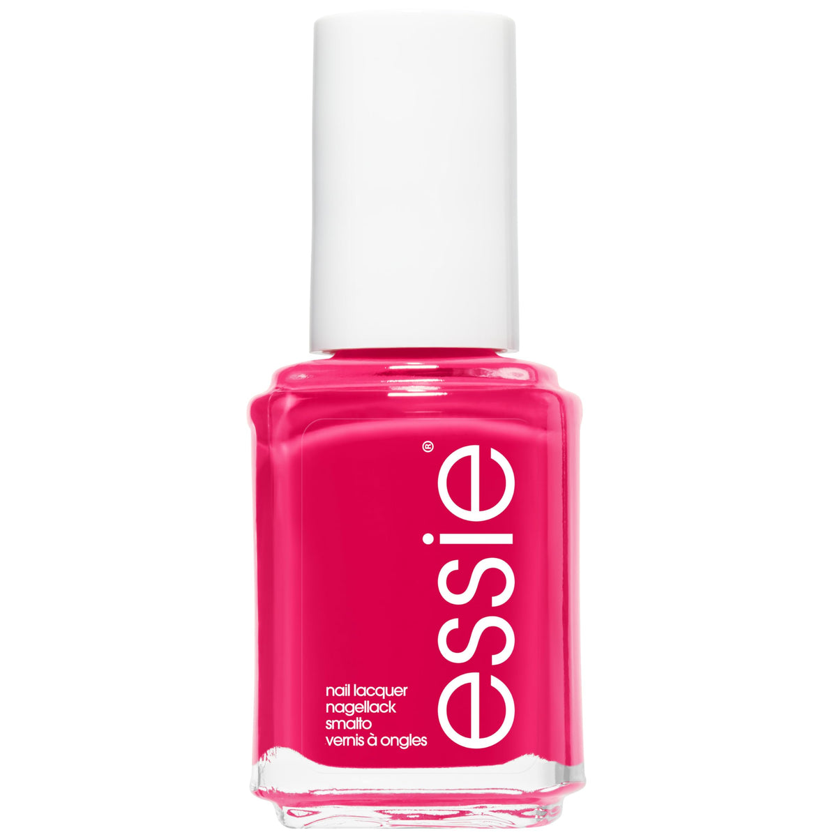 Vernis Essie Watermelon – bouteille colorée pour une manucure estivale et rapide.