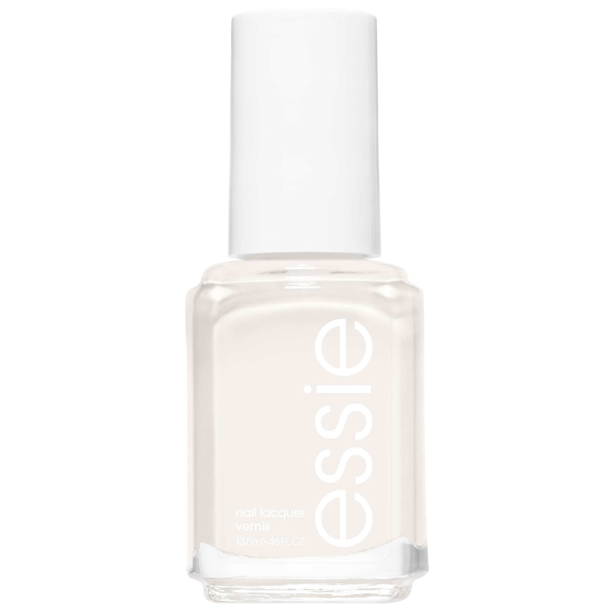 Vernis essie Ivory, fini brillant, pour une manucure élégante et durable.