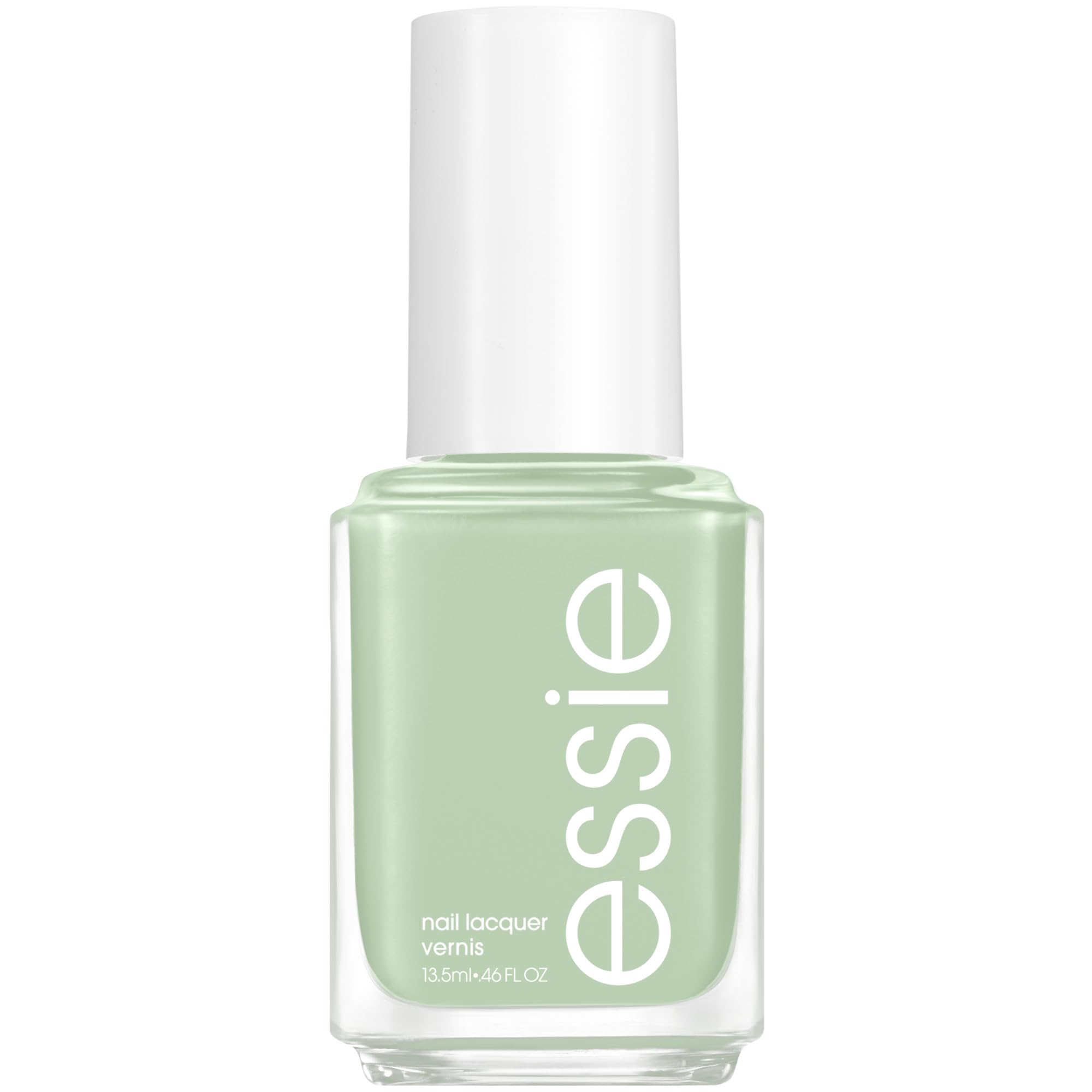 Vernis essie Turquoise Caicos, couleur turquoise apaisante et brillance durable.