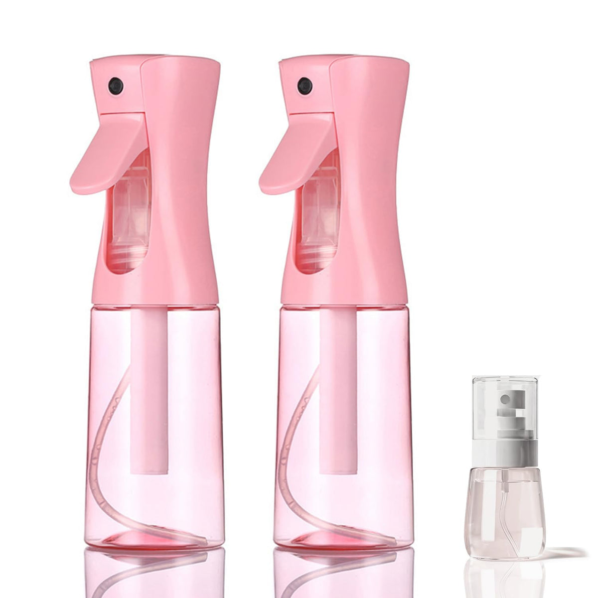 Bouteille ESSKAM à pulvérisation continue 200 ml rose pour un nettoyage homogène.