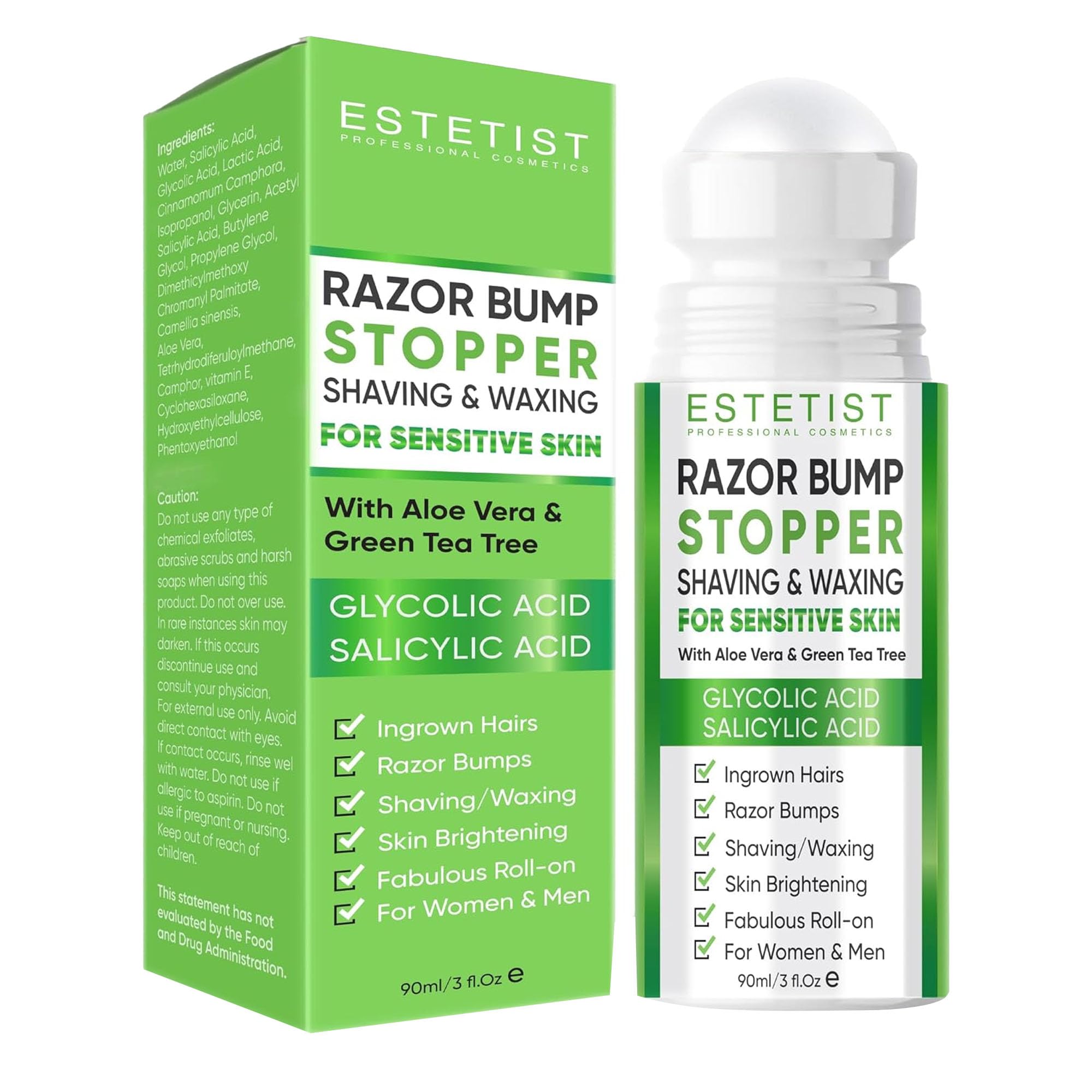 ESTETIST Roll-On apaisement rasage, pour peau sensible et confort rapide