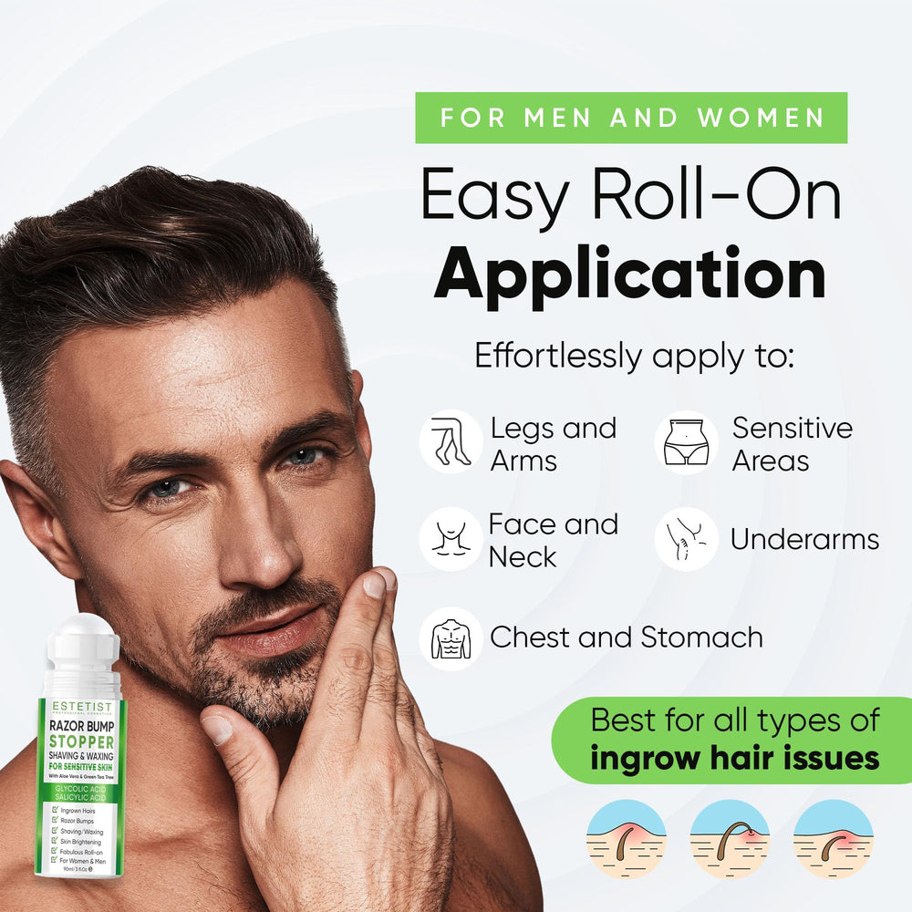 ESTETIST Roll-On hydratant rapide, texture non collante après rasage