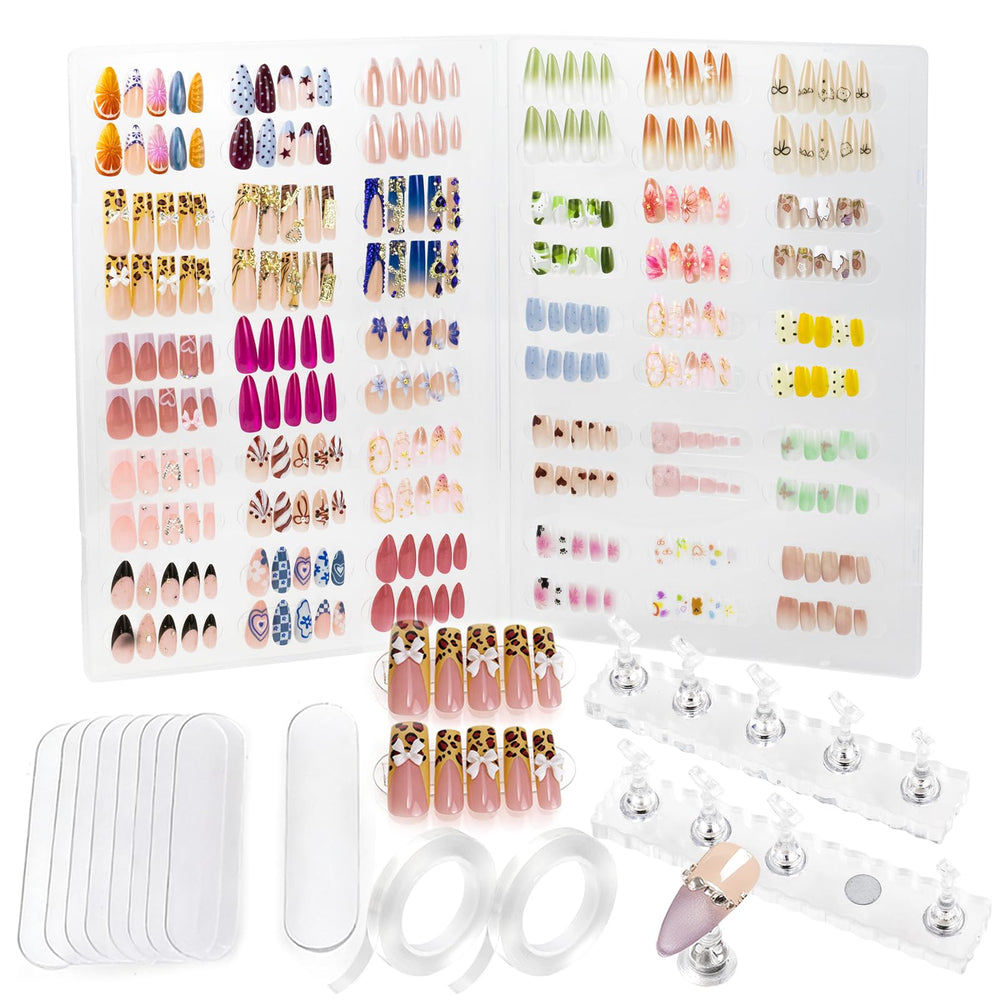 ESUOHYM boîte de rangement transparente pour ongles press-on, vision claire.
