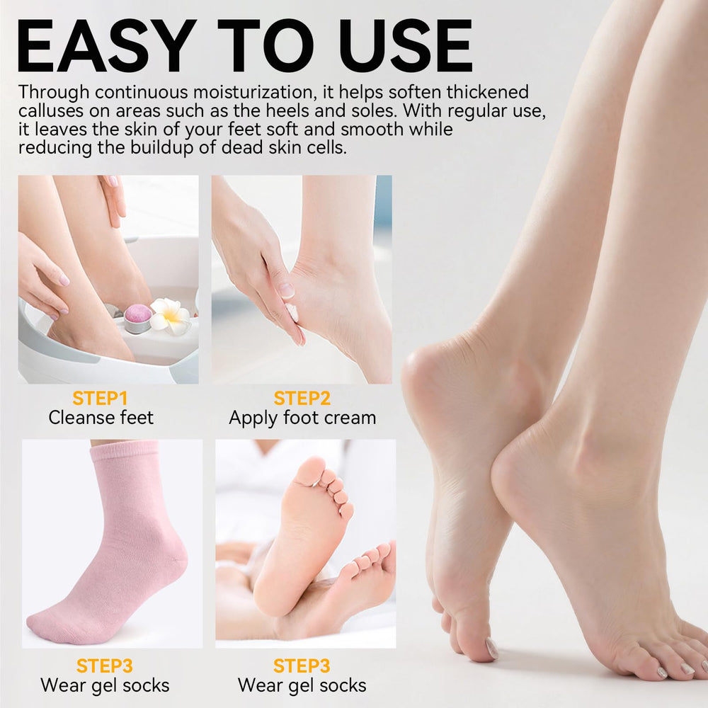 ESUOHYM chaussettes hydratantes design long pour une couverture complète